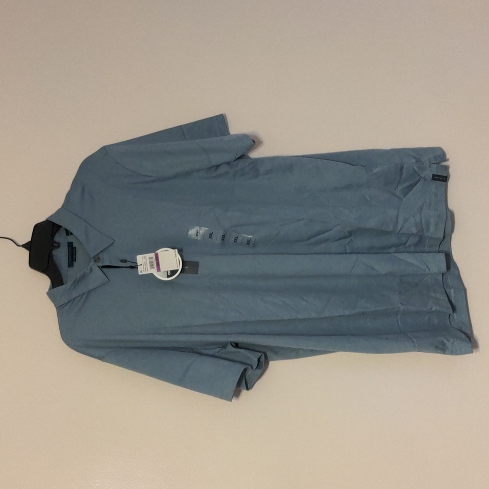 Perry Ellis pale silver blue polo size XXL nwt